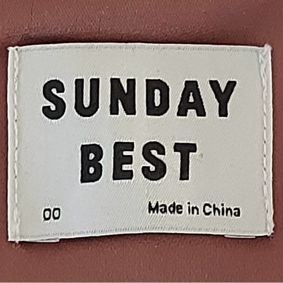 Aritzia Sunday Best Cognac Brown Satin Shimmer Mini Slip Dress - Picture 5 of 5